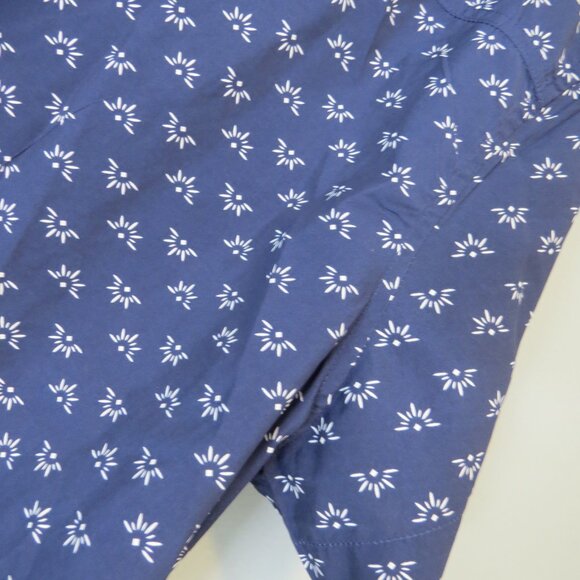 Eddie Bauer Navy & White Short Sleeve Button Up Sun Sunset Sunrise Print Top XXL - Picture 9 of 10